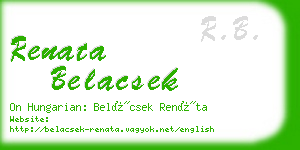 renata belacsek business card